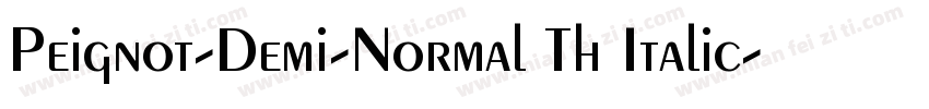Peignot-Demi-Normal Th Italic字体转换